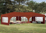 Pop-up Party Tent 575 x 288 x 245 cm Terracotta Oxford Fabric 42019897