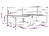 Outdoor Middle and Corner Sofa 2 Piece Natural 900468
