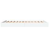 Bed Frame without Mattress White 135x190 cm Double Engineered Wood 842042