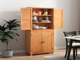 Storage Furniture Set with Shelf 2 pcs Natural 80 x35 x 185 cm 3328621