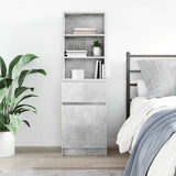 Bedside Cabinet Concrete Grey 39x35x125 cm Engineered Wood 861313