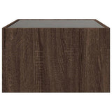 Coffee Table with Infinity LED Brown Oak 70x50x30 cm 847615