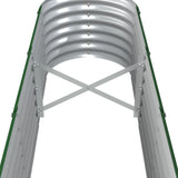 Garden Raised Bed Galvanised Steel 332x40x36 cm Green 318883