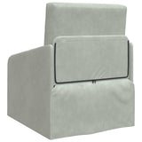 Folding Sofa Bed Light Grey 65 x 80 x 83 cm Velvet 42030497