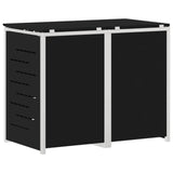 Wheelie Bin Storage Black 138 x 77.5 x 112.5 cm Stainless Steel 3422237