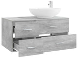 Bathroom Furniture Set 2 pcs Concrete Grey Engineered Wood 3403995