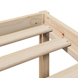 ZNTS Bookcase Bed without Mattress 75x190 cm Small Single Solid Wood Pine 3322000