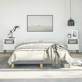 Bed Frame without Mattress Light Grey 137x190 cm Full Fabric 346856