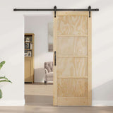Sliding Door ORKDAL Brown 83 x 202 cm Solid Pine Wood 3333672