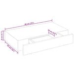 Floating Wall Shelves with Drawers 2 pcs White 48 cm 276001