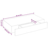 Floating Wall Shelves with Drawers 2 pcs White 48 cm 276001