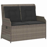 Garden Bench Grey Poly Rattan 3394460