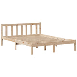 Bookcase Bed without Mattress 135x190 cm Double Solid Wood Pine 3321651