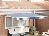 Awning Canopy Replacement for 2.5x2 m Blue & White Stripe 42000372