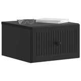 Wall-Mounted Bedside Cabinet 2 pcs Black 33 x 34.5 x 20 cm 897918