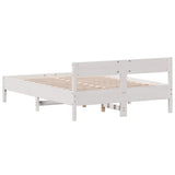 Bed Frame without Mattress White 160x200 cm Solid Wood Pine 842743