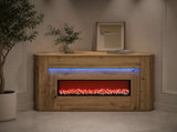Fireplace with LED Strip Artisan Oak 95 x 42.5 x 60 cm 8020887