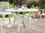 Garden Table White 90x75 cm Cast Aluminium 4002809