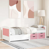 Day Bed with 5 Drawers without Mattress IRUN White&Pink 90x200 cm 3314683