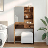 Dressing Table with Mirror Old Wood 74.5x40x141 cm 857007