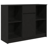 Sideboard with Drawer Black Oak 101x35x76 cm Engineered Wood 861563