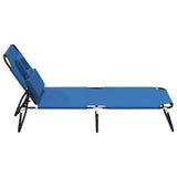 Sun Lounger Blue Oxford fabric, Powder-coated steel Standard 360175