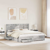 Bed Frame with Drawer with Headboard Manual Engineered Wood 3411611