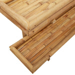 ZNTS Wall Shelf 2-Tier 45x26x60 cm Bamboo 4106587