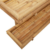 ZNTS Wall Shelf 2-Tier 45x26x60 cm Bamboo 4106587