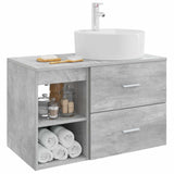 Bathroom Furniture Set 2 pcs Concrete Grey Engineered Wood 3403907