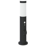 Bollard Lights with Sensor&Outlet 3pcs 50 cm Stainless Steel IP44 4006042