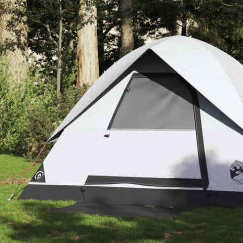 ZNTS Camping Tent Dome 2-Person White Blackout Fabric Waterproof 94694