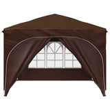 Pop-up Party Tent 290 x 290 x 245 cm Brown 42019874