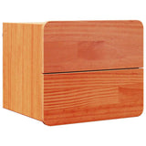 Bedside Table Wax Brown 39 x 34 x 33 cm Solid pinewood 873509
