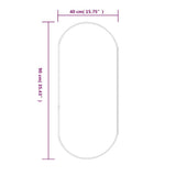 Wall Mirror Silver 90x40 cm Oval 348193