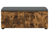 Hall Bench with Cushion with Shelf Smoked Oak 80 x 38 x 46 cm 891484
