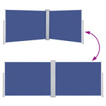 Retractable Side Awning Blue 120x1000 cm 48482