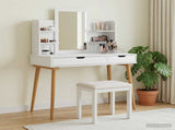 Dressing Table Set FAUSKE 4 pcs White 100 x 50 x 143 cm 3438583