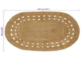 Area Rugs Natural 122 x 183 cm Jute 42010806