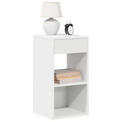 ZNTS Bedside Cabinets with Drawer 2 pcs White 35x34x66.5 cm 858714