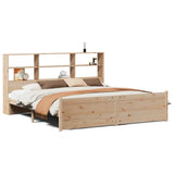 Bookcase Bed without Mattress 200x200cm Solid Wood Pine 3322479