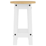Bar Stools 2 pcs White Solid Wood Pine 4005701