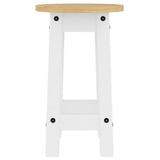Bar Stools 2 pcs White Solid Wood Pine 4005701