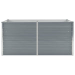 Raised Garden Bed 160x80x77 cm Galvanised Steel Grey 42404