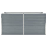 Raised Garden Bed 160x80x77 cm Galvanised Steel Grey 42404