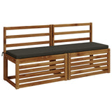 2-Piece Bench Cushions SOEST 2 pcs 100% Polyester Anthracite 949041