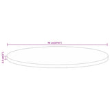 Table Top 70x2.5 cm Round Solid Wood Rough Mango 370010