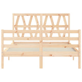 Bed Frame without Mattress Double Solid Wood 3194351