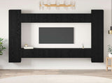 TV Cabinet Set Wall-mounted 10 pcs Black Oak 30.5 x 30 x 90 cm 3393229