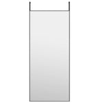 ZNTS Door Mirror Black 40x100 cm Glass and Aluminium 327408